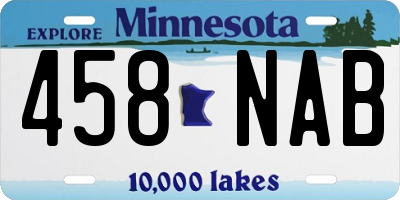 MN license plate 458NAB