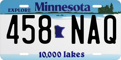 MN license plate 458NAQ