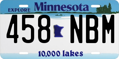 MN license plate 458NBM