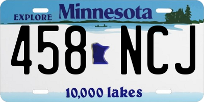 MN license plate 458NCJ