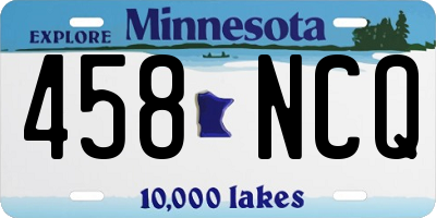 MN license plate 458NCQ