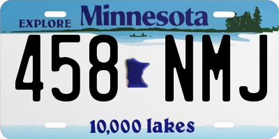 MN license plate 458NMJ