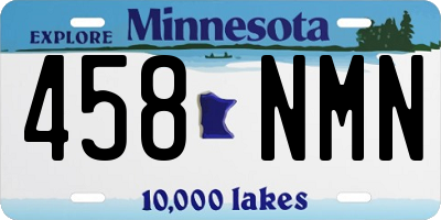 MN license plate 458NMN