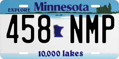 MN license plate 458NMP