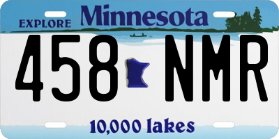 MN license plate 458NMR