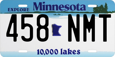 MN license plate 458NMT