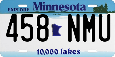 MN license plate 458NMU