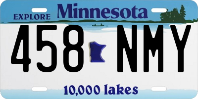 MN license plate 458NMY