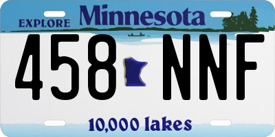 MN license plate 458NNF
