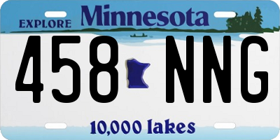 MN license plate 458NNG