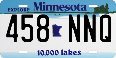 MN license plate 458NNQ