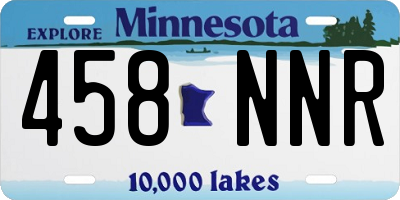 MN license plate 458NNR