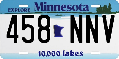 MN license plate 458NNV