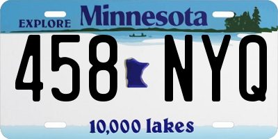 MN license plate 458NYQ