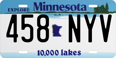 MN license plate 458NYV