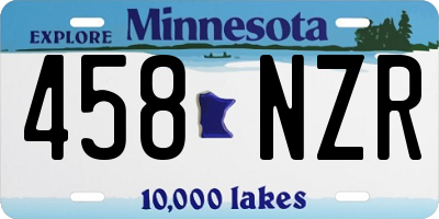MN license plate 458NZR