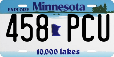 MN license plate 458PCU