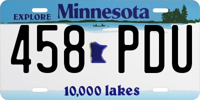 MN license plate 458PDU