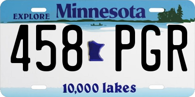 MN license plate 458PGR