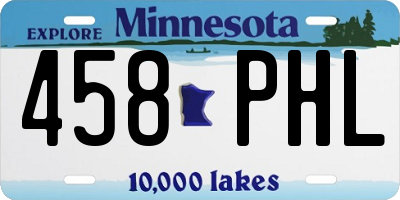 MN license plate 458PHL