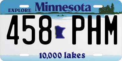 MN license plate 458PHM