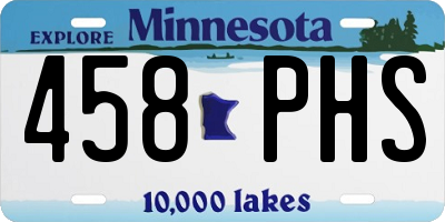 MN license plate 458PHS