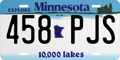 MN license plate 458PJS
