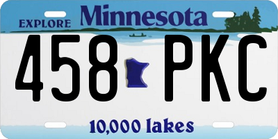 MN license plate 458PKC