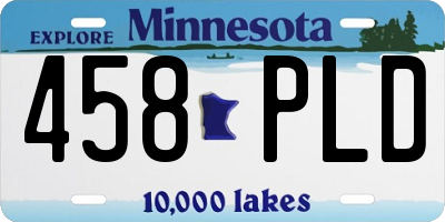 MN license plate 458PLD