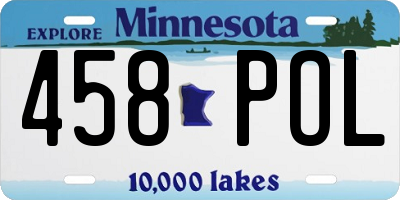 MN license plate 458POL