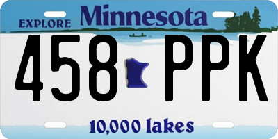 MN license plate 458PPK