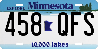 MN license plate 458QFS