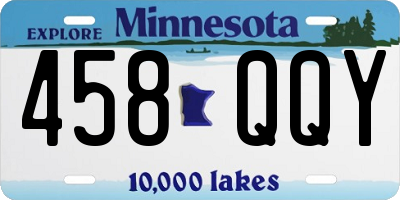 MN license plate 458QQY