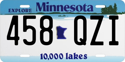MN license plate 458QZI