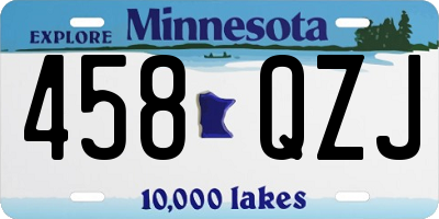 MN license plate 458QZJ