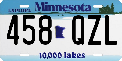 MN license plate 458QZL