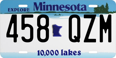 MN license plate 458QZM