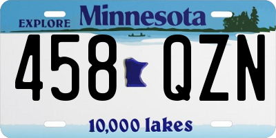 MN license plate 458QZN