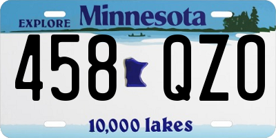 MN license plate 458QZO