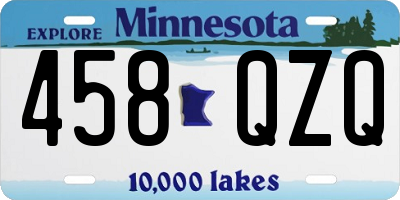MN license plate 458QZQ