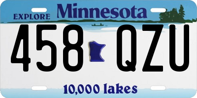 MN license plate 458QZU