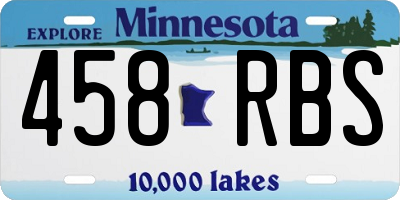 MN license plate 458RBS