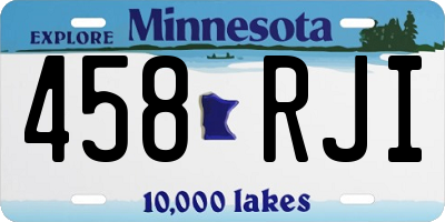 MN license plate 458RJI