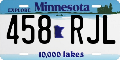 MN license plate 458RJL