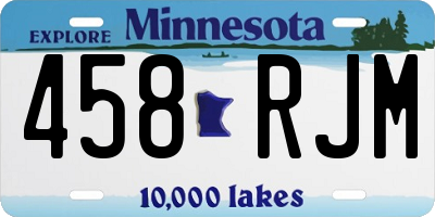 MN license plate 458RJM