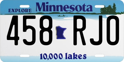 MN license plate 458RJO