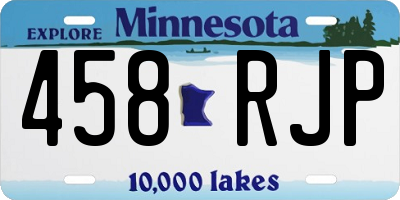 MN license plate 458RJP