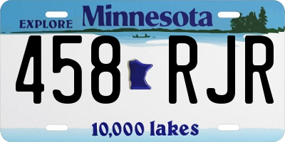 MN license plate 458RJR
