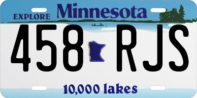 MN license plate 458RJS