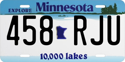 MN license plate 458RJU